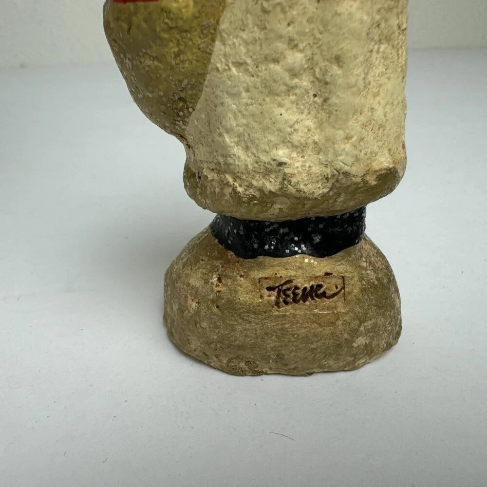 Teena Flanner Santa Ornament With Apple Basket Primitive Midwest of Cannon Falls